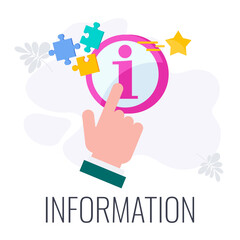 Fototapeta premium Information infographics icon. Awareness for product, service