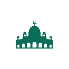 Islamic mosque logo template design vector illustration