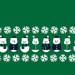 Christmas Snowman seamless pattern design