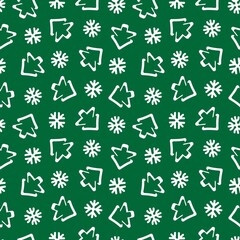 Christmas Tree seamless pattern design