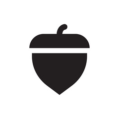 Acorn icon isolated on white background.