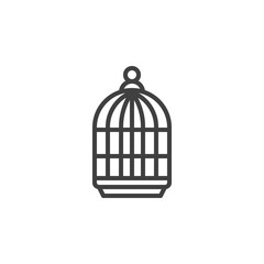 Bird cage line icon