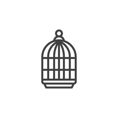 Bird cage line icon