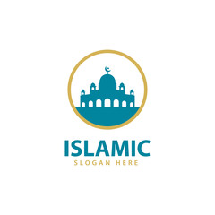 Naklejka premium Islamic logo design vector, template icon illustration
