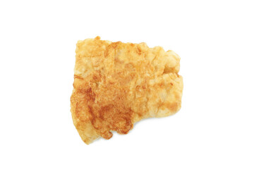 Tasty fried fish isolated on white background