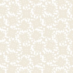 Brown Christmas Snowflakes seamless pattern design