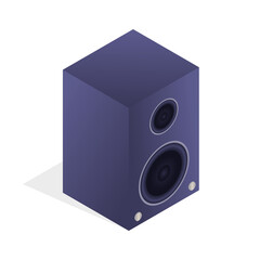 Obraz premium Music audio speakers. Isolated on a white background. Sound system, sound amplifier. Vector illustration