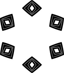 Hand Drawing Abstract Flower Vector By Hand Drawing.White Daisy Flower Star Shape Isolated. Circle Pattern Petal Flower Of Mandala With Black And White, Hand Drawn Pattern, Flower Pattern.