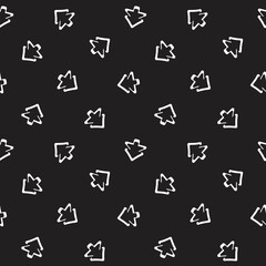 Black and White Christmas Tree seamless pattern design