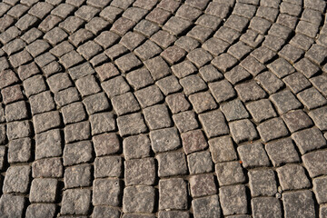 cobblestones on the streets of the city