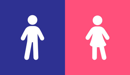 Male and Female gender sign symbol vector illustration. 