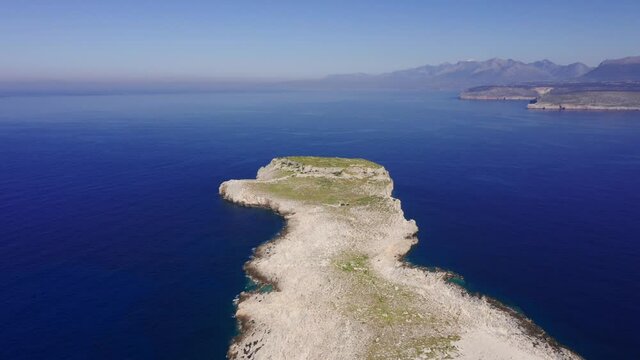 Aerial, Cape Tigani, Peloponnes, Greece