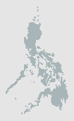 Creative vector country Philippines map made of dots