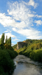 Emblematic rock on the banks of the river