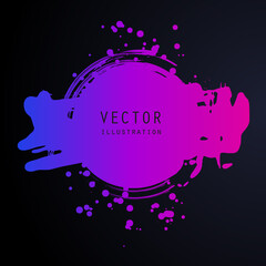 vector splats splashes and blobs of gradient ink paint in different shapes drips