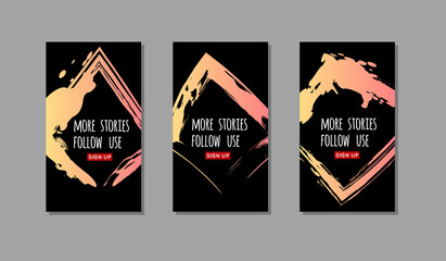 Coral ink brush stroke on black background.