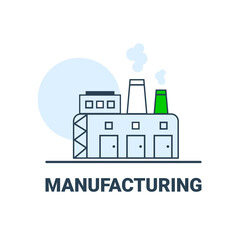 Manufacturing, factory vector icon. A simple image of a factory, an oil refinery, a hazardous production, a manufactory.