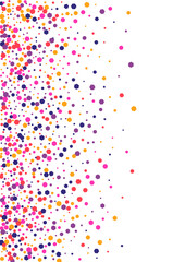 Yellow Gift Circle Background. Dot Abstract Illustration. Orange Confetti View. Round Multicolor Vector Frame. Fun Texture.