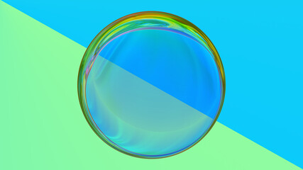 Abstract gradient background with transparent blue shape.