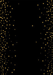 Gradient Spray Sequin Design. Shiny Confetti Illustration. Golden Spark Best Pattern. Party Star Background. Yellow Card Texture