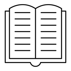 Vector Reading Outline Icon Design