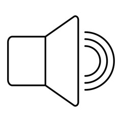 Vector Speaker Outline Icon Design