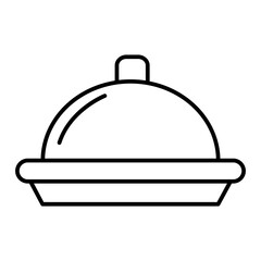 Vector Food Tray Outline Icon Design