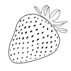 one strawberry coloring book for little kids fruit coloring book on white background