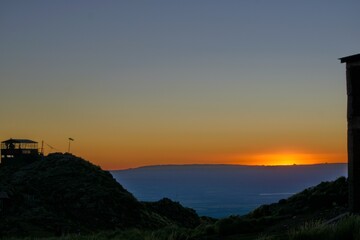 sunset in the mountains