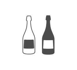 champagne icon. vector simple illustration