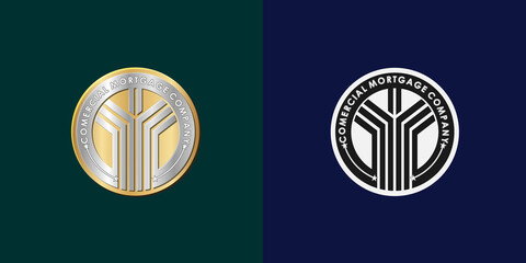 Home architect mortgage Real Estate Vector Logo Design