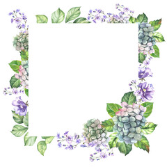 watercolor frame with flowers