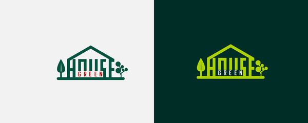 house logo with green color can be used as symbols, brand identity, company logo, icons, or others. Color and text can be changed according to your need.
