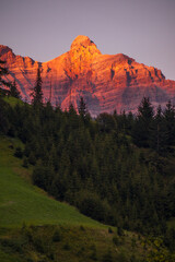 View of the Cier Peaks near Colfosco in Italy - obrazy, fototapety, plakaty