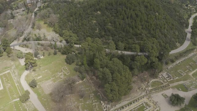 Aerial, Ancient Olympia, Peloponnes, Greece