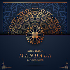 luxury mandala with abstract background for card, cover, print, poster, banner, invitation, brochure