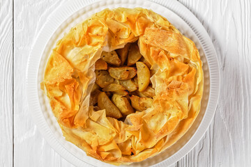 Apple Pie With Phyllo Crust, top view
