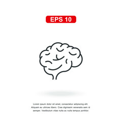 web icon brain sign isolated on white background. Simple vector illustration.