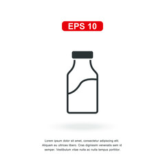 web icon milk bottle sign isolated on white background. Simple vector illustration.