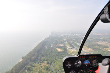 helicopter view at thailand