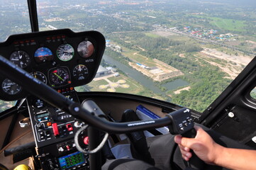 Obraz premium helicopter view at thailand