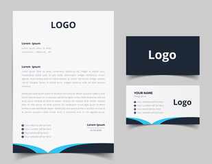 Professional creative letterhead and business card design. Corporate Business Branding Identity. vector file