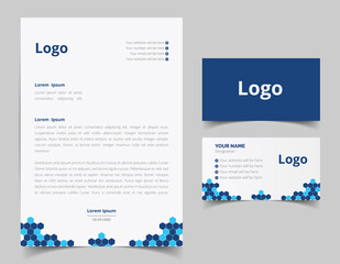 Professional creative letterhead and business card design. Corporate Business Branding Identity. vector file