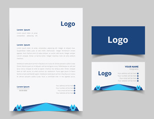 Professional creative letterhead and business card design. Corporate Business Branding Identity. vector file