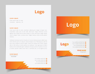 Professional creative letterhead and business card design. Corporate Business Branding Identity. vector file