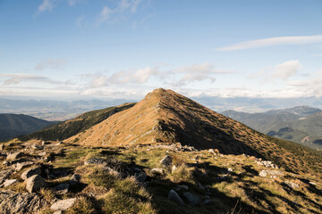 View from Polana hill in autumn Nizke Tatry mountains in Slovakia © honza28683