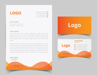 Professional creative letterhead and business card design. Corporate Business Branding Identity. vector file
