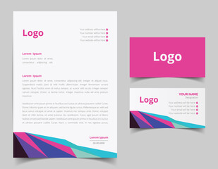 Professional creative letterhead and business card design. Corporate Business Branding Identity. vector file