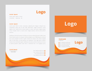 Professional creative letterhead and business card design. Corporate Business Branding Identity. vector file