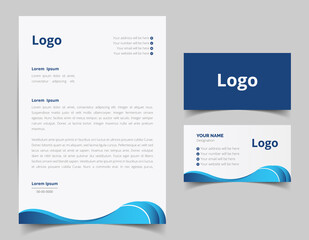Professional creative letterhead and business card design. Corporate Business Branding Identity. vector file